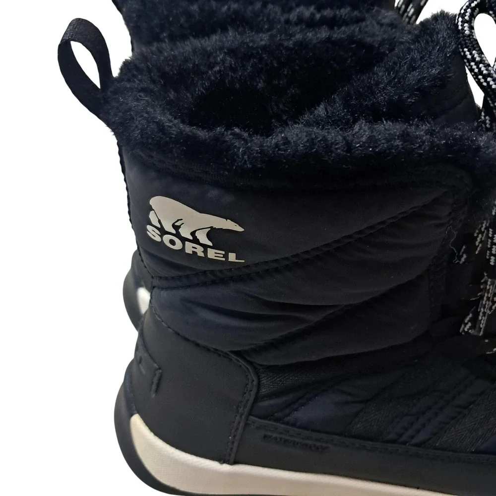 Sorel Whitney II Short Lace Boots Women 7 Black Snow Waterproof Winter Outdoors